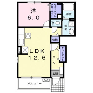 1LDK 間取り図