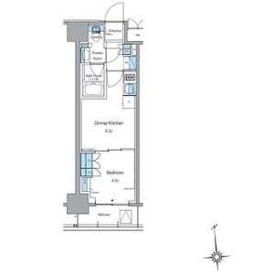 1DK 間取り図