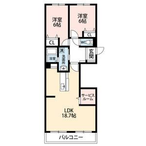 2LDK 間取り図