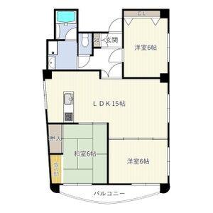 2LDK 間取り図