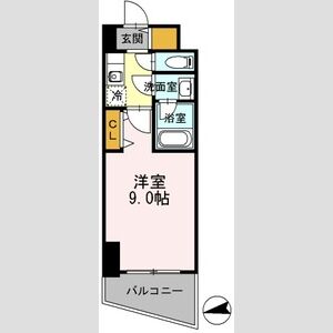 1K 間取り図