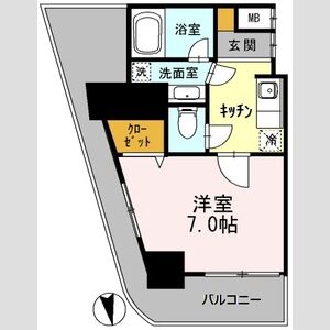 1K 間取り図