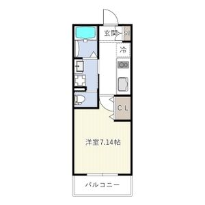 1K 間取り図