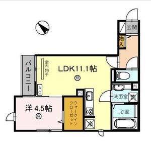 1LDK 間取り図