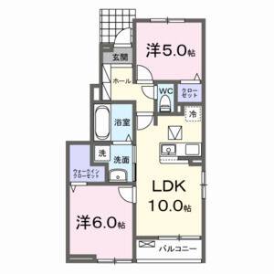 2LDK 間取り図