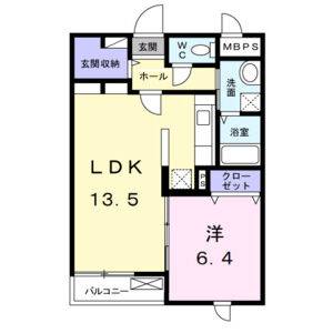 1LDK 間取り図