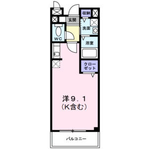 1K 間取り図