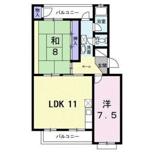 2LDK 間取り図