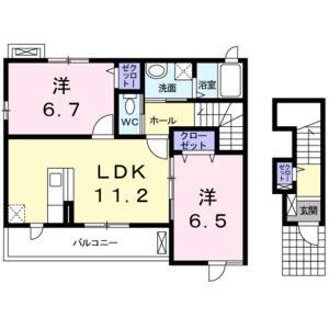 2LDK 間取り図