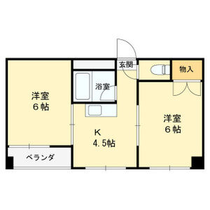 2DK 間取り図