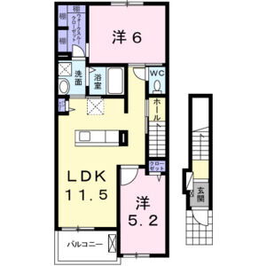 2LDK 間取り図