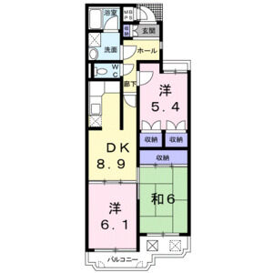 3DK 間取り図
