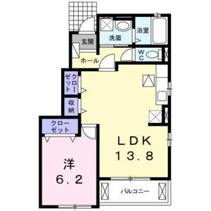 1LDK 間取り図