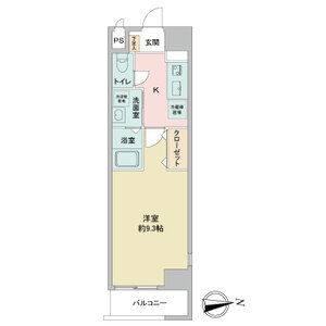 1K 間取り図