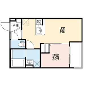 1LDK 間取り図