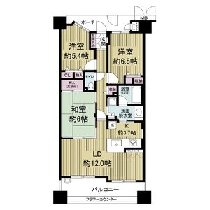 3LDK 間取り図