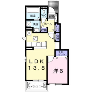 1LDK 間取り図