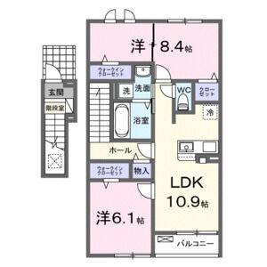 2LDK 間取り図