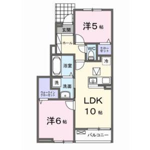 2LDK 間取り図