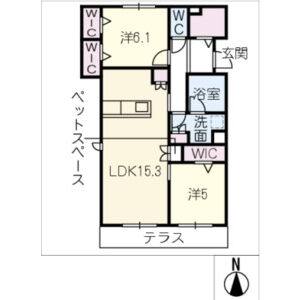 2LDK 間取り図