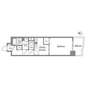 1DK 間取り図