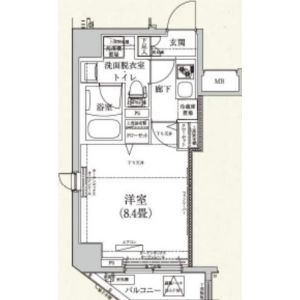 1K 間取り図