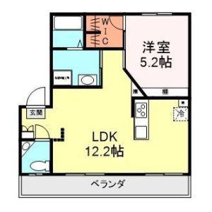 1LDK 間取り図
