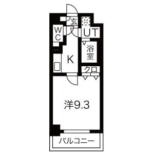 1K 間取り図