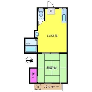 1LDK 間取り図
