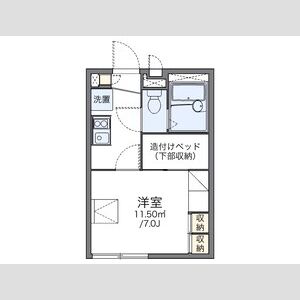 1K 間取り図