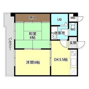 2DK 間取り図