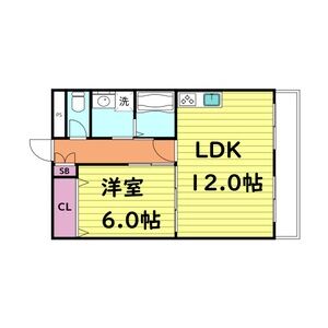 1LDK 間取り図