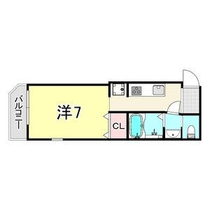 1K 間取り図