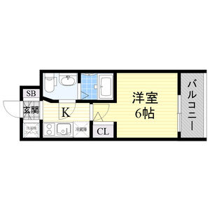1K 間取り図