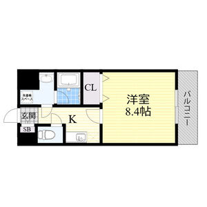 1K 間取り図