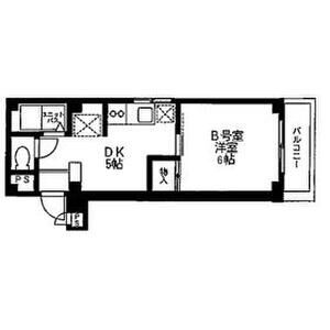 1DK 間取り図