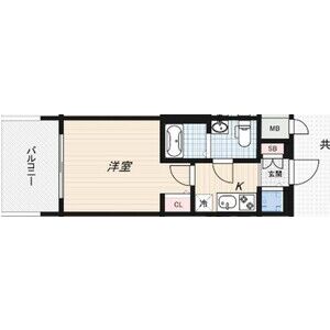 1K 間取り図