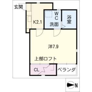 1K 間取り図