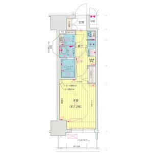 1K 間取り図