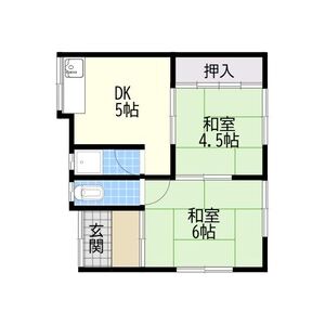 2DK 間取り図