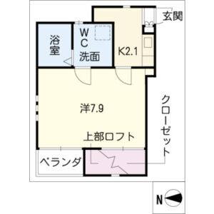 1K 間取り図