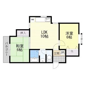 2LDK 間取り図