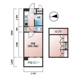 1K 間取り図