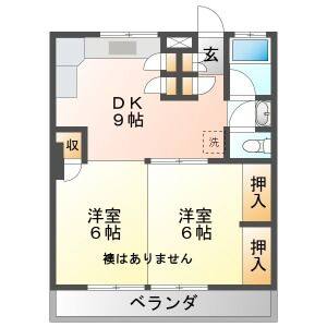 2DK 間取り図