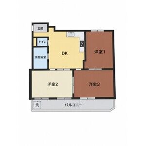 3DK 間取り図