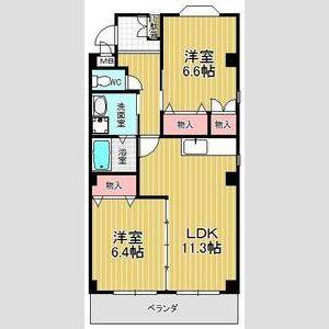 2LDK 間取り図