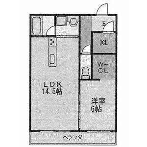 1LDK 間取り図