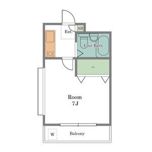 1K 間取り図
