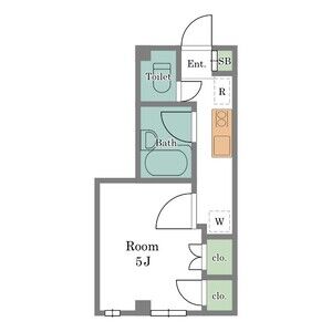 1K 間取り図
