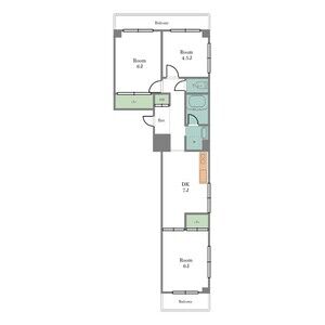 3DK 間取り図